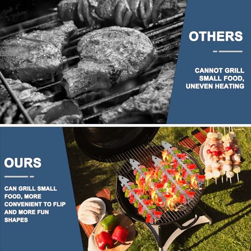 Unique Kabob Skewers for Grilling Rack - BBQ Accessories Grill Stand Tool Mens Gift, Vegetable Barbecue Holder for Christmas Dad Gift Idea, Gift for Fathers Day, Valentines, Birthday, Stocking Stuffer - Grill Parts America