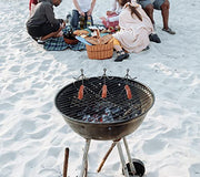 GUTE Hot Dog Roaster Stainless Steel Three Man Stick Figure Griller Funny Barbeque BBQ Grilling Gifts, Dad Gifts, Men Novelty Hotdog - Great for Parties, Birthdays, Tailgates! - Grill Parts America