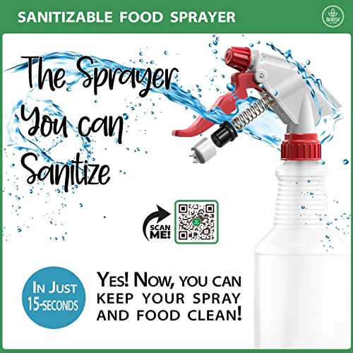 Bar5F Spray Bottles (16-Ounce, 2 Pack) for BBQ Grilling Smoking & Baking Food Grade Grill Spritzer Meat Smoker Butchers Tools & Chef Gadgets - Grill Parts America