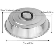 ZBXFCSH Griddle Accessories 12 Inch Round Stainless Steel Cheese Melting Dome, Steaming & Basting Griddle Cover - Best for Use in Flat Top Griddle Grill Cooking Indoor or Outdoor - Grill Parts America