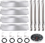 Replacement Parts for Nexgrill 4 Burner 720-0830H 720-0830D, Grill Heat Shield, Burners & Thermometer Kit for Nexgrill 720-0888 720-0882S 720-0894F, Members Mark 720-0830G Grill.