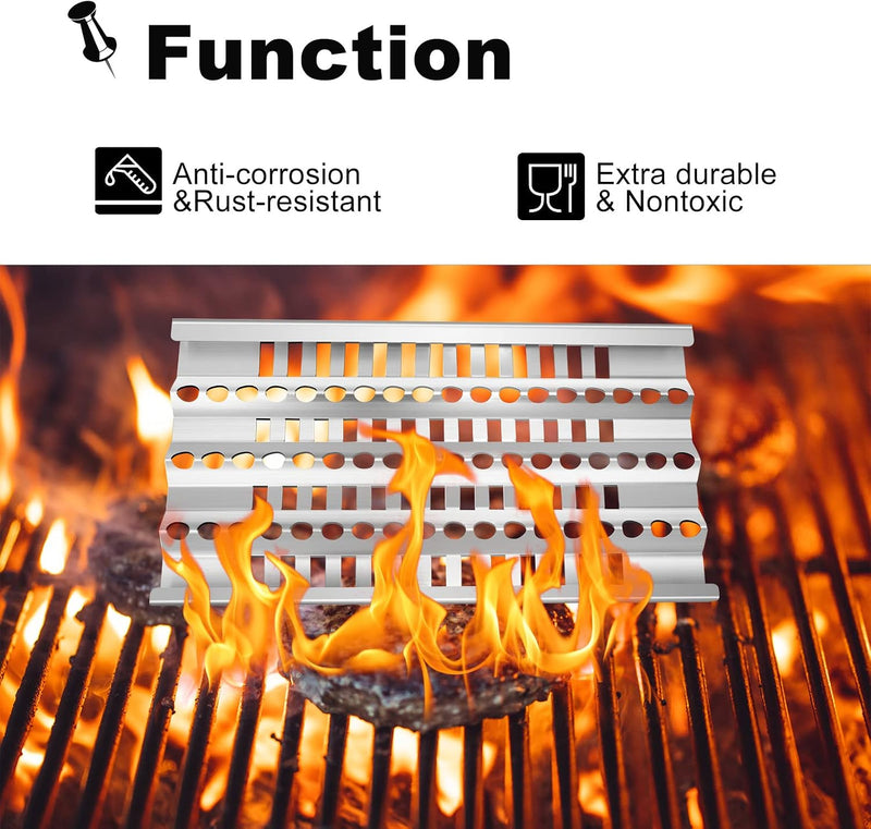 18” Grill Heat Plates Shield Grill Burners Radiant Tray for DCS Grills 27DBQR, DCS 36 BGB36-BQARL, 48 BGB48-BQARL, 30 BGB30-BQR-L, Dynamic Cooking Systems Gas Grill Replacement Parts