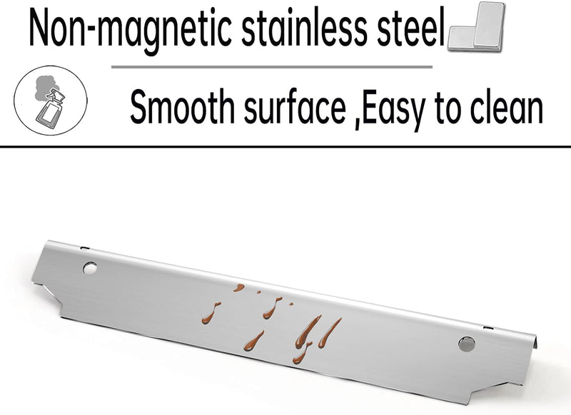 Stainless Steel Grill Heat Plate Shield Burner Cover Heat Tent Flame Tamer, BBQ Gas Grill Replacement Parts for Dyna-Glo 3 Burner Open Cart Propane DGC310CNP-D, DGC310BNP-D, 13 7/10 × 3 1/5”