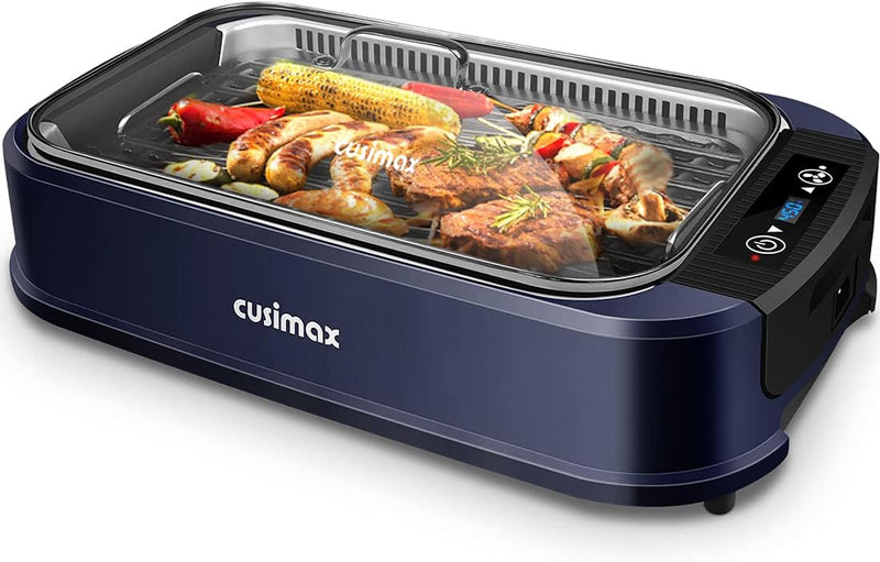 Indoor Grill  Electric Smokeless Grill Portable Korean BBQ, Blue