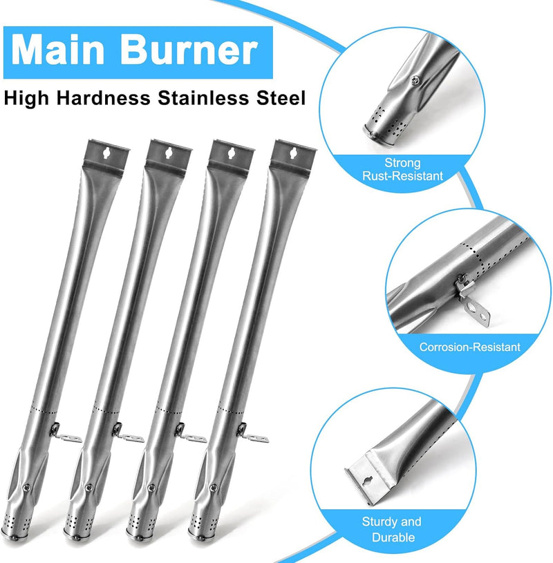 Replacement Parts for Nexgrill 720-0830X, Gas Burners and Flame Tamers Kit Replacement for Nexgrill 4 Burner 720-0830X Gas Grill
