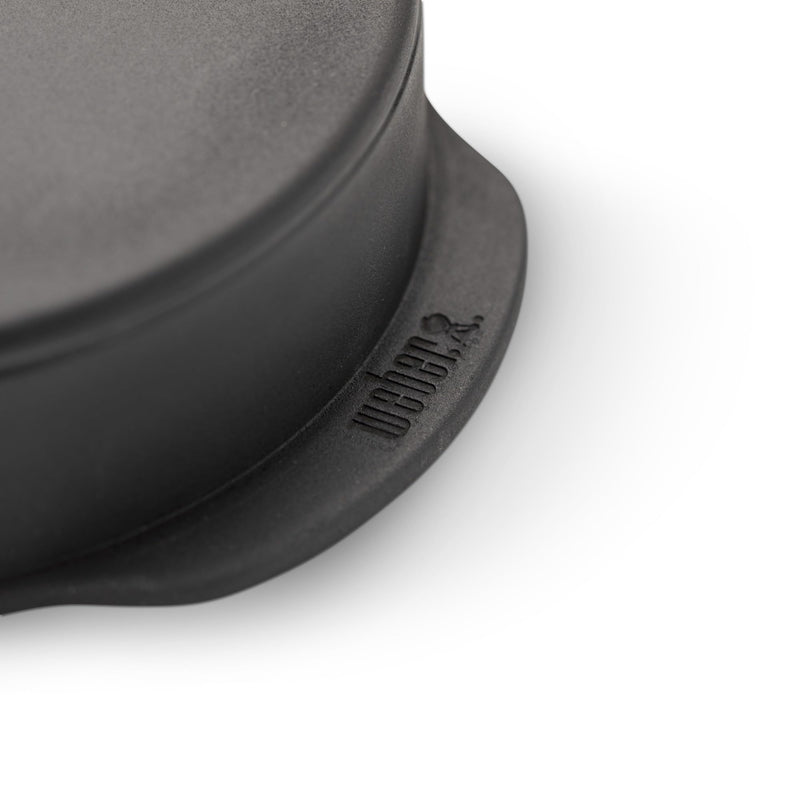 Weber Hamburger Press, for uniform burger patties, for preparing 200 & 120g patties, removable handle for easy storage, dishwasher safe - Black (6400) - Grill Parts America