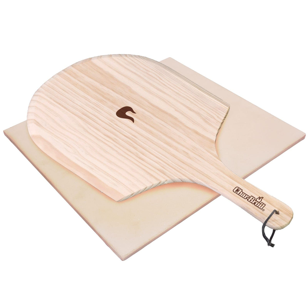 Pierre à Pizza Char-Broil 40x35cm - Kit Avec Pelle En Bois | Pour Barbecue, Four