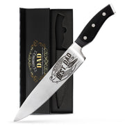 Fathers Day Gift “BEST DAD” - CutLinx Chef Knife Gift Set - 8 in. Stainless Carbon Steel Kitchen Knive w/Pakka Wood Handle - Birthday, Father's Day, Christmas, Anniversary, Housewarming, Holiday Gifts - Grill Parts America