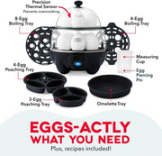 Deluxe Egg Cooker, 12 Hard Boiled Eggs, Black