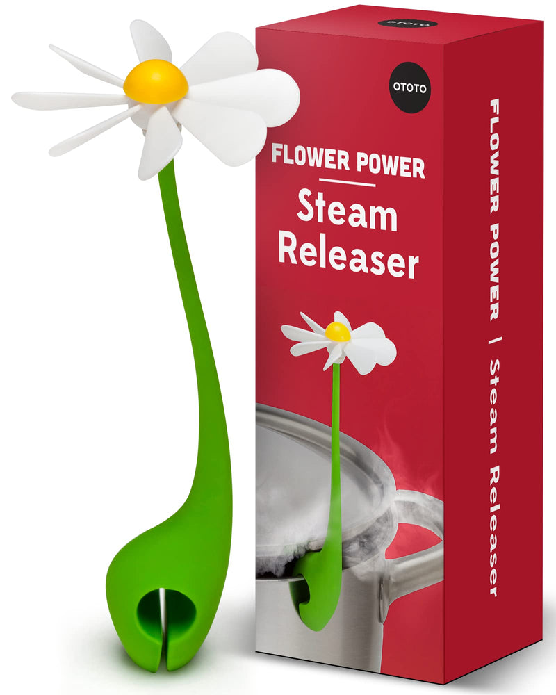 NEW!!! Flower Power Steam Releaser By OTOTO - Fun Kitchen Gadgets - Spinning Flower Lid Holder On Pot & Lid Lifter - Cool Kitchen Gadgets - Cute Gifts for Women, Ototo Kitchen Accessories Gadgets - Grill Parts America