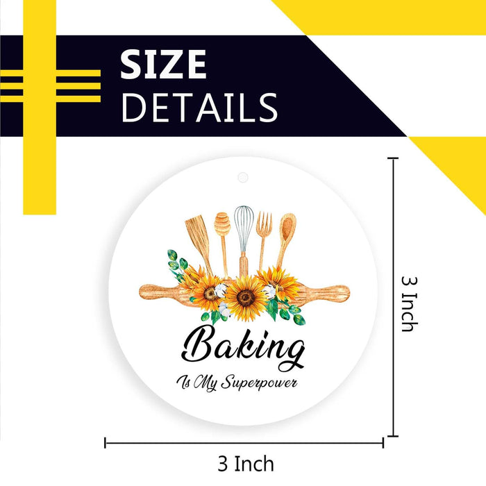 Baker Christmas Ornaments for Cooker,Chef,Mom,Xmas Tree Hanging Ornaments Ceramic Keepsake,Baking Set - Grill Parts America