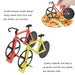 UpTuoLi Bicycle Pizza Cutter Wheel Non-Stick Dual Stainless Steel Cutting Wheels with Display Stand for Housewarming Kitchen Gadget - Grill Parts America