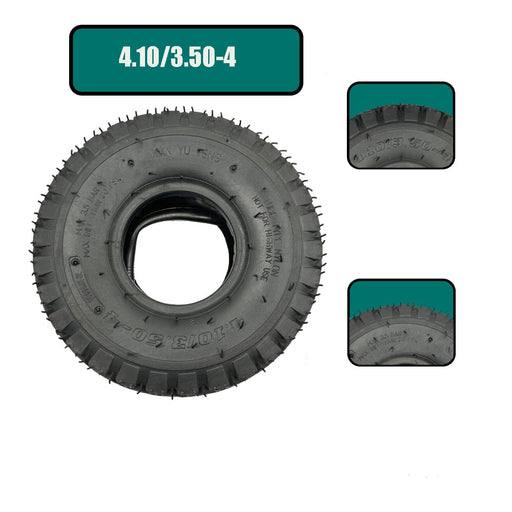 Risetosun 4.10-4 patio tire with inner tube set, 4.10/3.50-4 replacement tire and tube