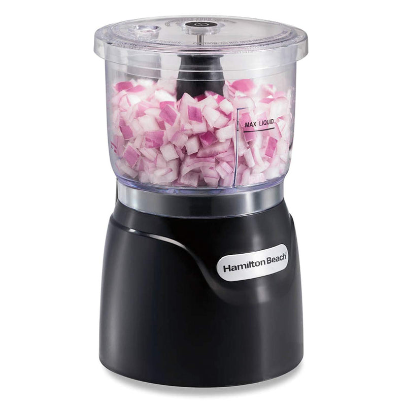 Hamilton Beach Electric Vegetable Chopper & Mini Food Processor, 3-Cup, 350 Watts, for Dicing, Mincing, and Puree, Black (72850) - Grill Parts America