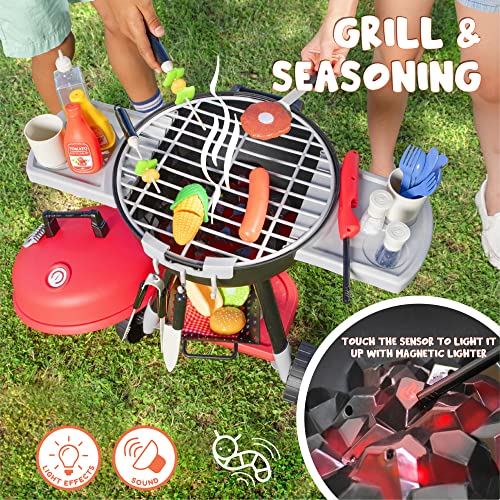 JOYIN 34 PCS Kitchen Toy Set, Toy BBQ Grill Set, Cooking Toy Set, Little Chef Play, Kids Grill Playset Interactive BBQ Toy Set for Kids, Christmas Birthday Gift for Boys Girls Kids - Grill Parts America