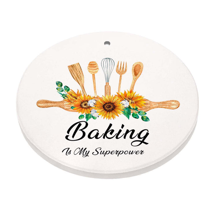 Baker Christmas Ornaments for Cooker,Chef,Mom,Xmas Tree Hanging Ornaments Ceramic Keepsake,Baking Set - Grill Parts America