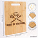 KITCHENVOY King of The Grill Bamboo Cutting Board for Men - Dad Cutting Board - Grilling Gifts for Men, Birthday Gift for Dad, Kitchen Gift for Husband on Anniversary - BBQ Board for Godfather - Grill Parts America