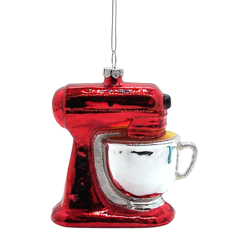 Glittery Stand Mixer Ornaments, 2 Assorted Designs, Christmas Decoration, Holiday Baking Theme, 4 Inches - Grill Parts America