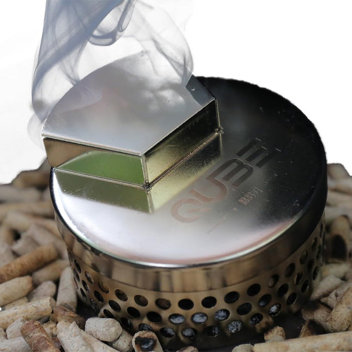 QUBE BBQ Smoker Box (Experience Kit with Pellets Included) - Barbecue Grilling Accessories, Add Smokey BBQ Flavor on Gas Grill or Charcoal Grills with This Stainless Steel Smoker Box - Grill Parts America