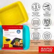 Rapid Ramen Cooker | Microwavable Cookware for Instant Ramen | BPA Free and Dishwasher Safe | Perfect for Dorm, Small Kitchen or Office | Black - Grill Parts America