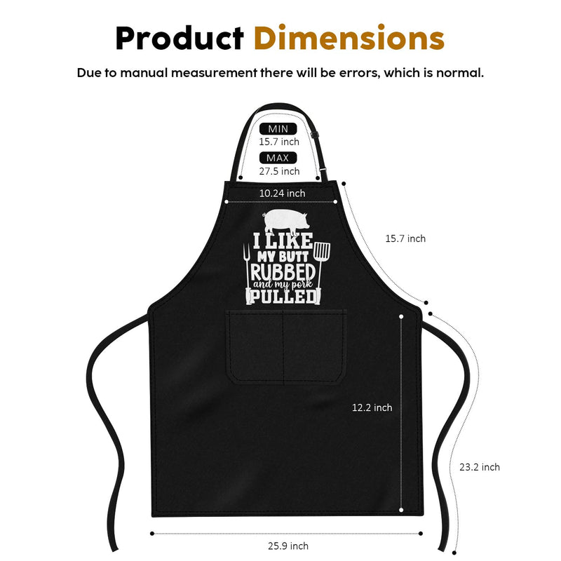 Funny BBQ Apron Gifts for Men, Hilarious Grill Chef Apron with Pockets, Adjustable Cooking Apron - Birthday & Fathers Day Gifts for Dad Husband Brother Boyfriend Grandpa - Grill Parts America