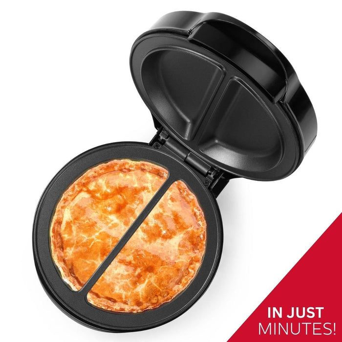 Holstein Housewares - Non-Stick Omelet & Frittata Maker, Stainless Steel - Makes 2 Individual Portions Quick & Easy (2 Section, Black) - Grill Parts America