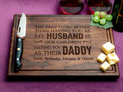 Straga Personalized Cutting Boards | Handmade Wood Engraved Charcuterie | Custom Father's Day Gift for Dad, Husband, Grandpa, King of the Grill, Dad's Barbeque, Grill Master, Dad's BBQ - Grill Parts America