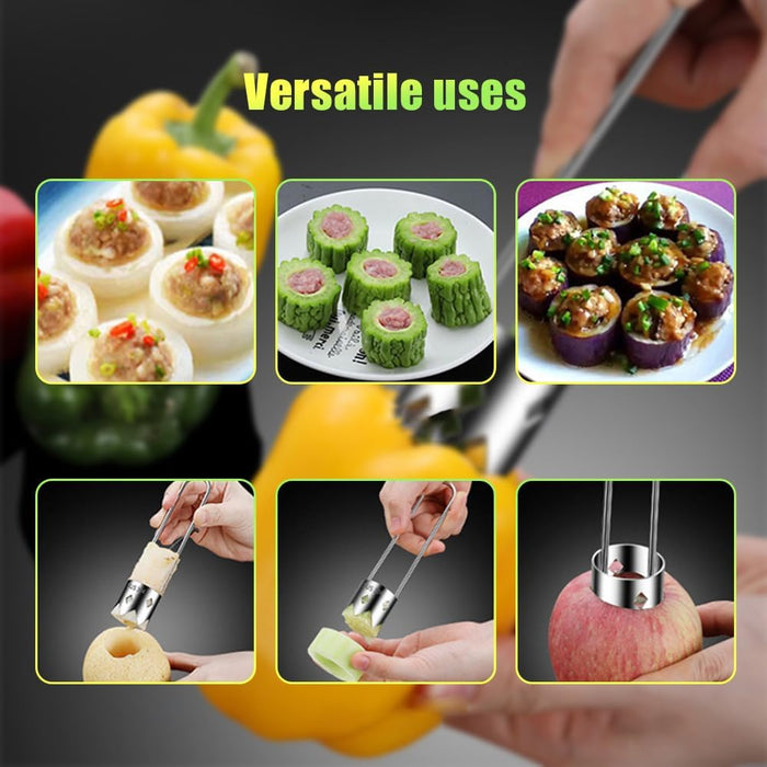 Red Bell Pepper Seed Corer, Apple Corer 304 Stainless Steel Fruit & Vegetable Corer, 2024 Upgraded Stainless Steel Fruite Corer Red Bell Peppers Cutter Pepper Seed Remover Tool (1Pcs) - Grill Parts America