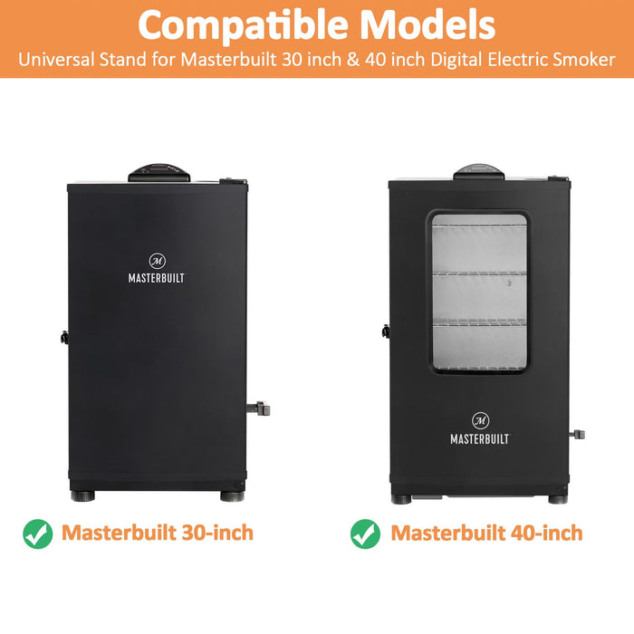 Digital Electric Smoker Stand for Masterbuilt 30 inch & 40 inch Digital Electric Smokers, Fits Masterbuilt MB20101114 MB20071117, MB2007042 Leg Extension Kit with Wheels Accessories - Grill Parts America
