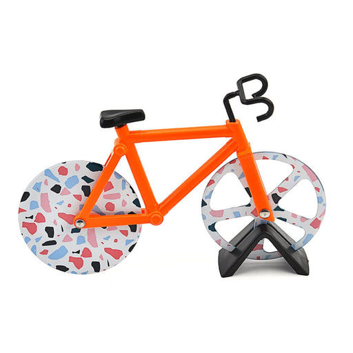 QYNuLi Bicycle Pizza Cutter Wheel Stainless Steel Creative Slicer Cheese Cutting Slicer for Cutting Pizza Pancake Crust - Grill Parts America