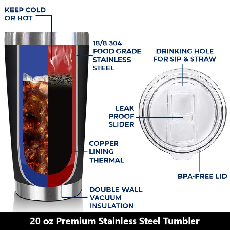 NewEleven Fathers Day Gift For Dad - Cool Dad Gifts From Daughter - Unique Birthday Present Ideas For Dad, Father, Husband, Bonus Dad, Step Dad, New Dad From Daughter, Daughter In Law - 20 Oz Tumbler - Grill Parts America