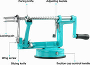 Apple Peeler, Stainless Steel Apple Corer Slicer Peeler, Durable Heavy Duty Die Cast Magnesium Alloy Apple Peeler Slicer Corer with Suction Base(Blue) - Grill Parts America