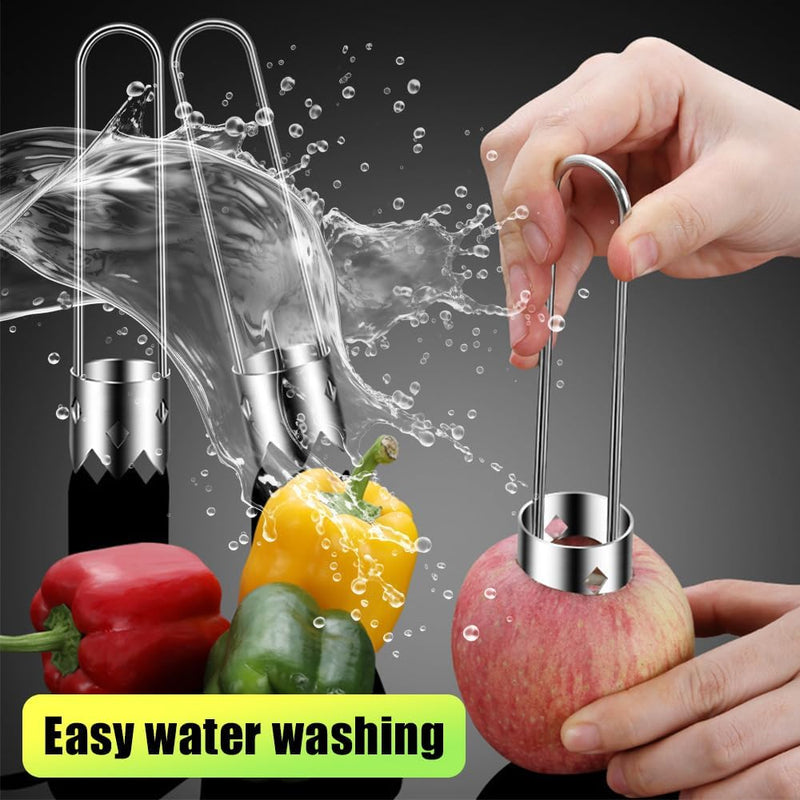 Red Bell Pepper Seed Corer, Apple Corer 304 Stainless Steel Fruit & Vegetable Corer, 2024 Upgraded Stainless Steel Fruite Corer Red Bell Peppers Cutter Pepper Seed Remover Tool (1Pcs) - Grill Parts America