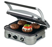 Cuisinart Panini Press, Stainless Steel Griddler, Sandwich Maker & More, 5-IN-1, GR-4NP1 - Grill Parts America