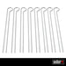 Weber Barbecue Skewers Set - Set of 8 Steel Kebab Skewers with Dual-Pronged Design to Stop Foods Turning on The Grill - 33.7cm, Black/Silver - Grill Parts America
