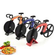 MinLia Creative Bicycle Shape Stainless Steel Pizza Cutter, Dough Divider Wheel Slicer Pizza Cutter Wheel Slicer(Blue) - Grill Parts America
