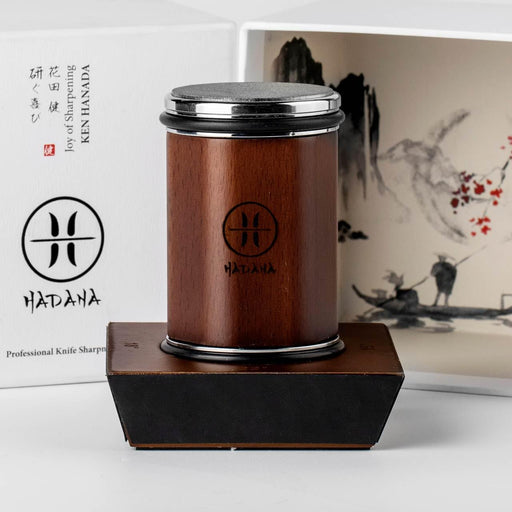 HADANA Rolling Knife Sharpener Tool Kit for Straight Edge - 360 Diamond Disc,600 Ceramic Honing Disc,Magnetic Angle with 15,18,20,22 Degree for various type of Kitchen Knives (Walnut Edition) - Grill Parts America