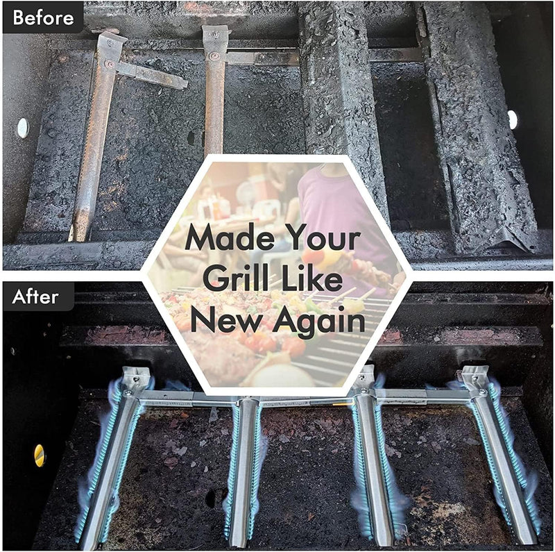 Grill Replacement Parts for BBQ Pro Kenmore 146.47468610 146.16153110 146.47469610 146.30213510 146.23680310 146.23770310 5 Burner 40800023 Flame Tamer 40700125 Burner Crossover Tubes