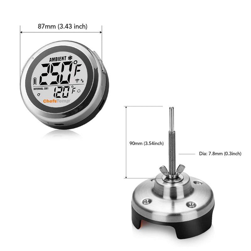 ProTemp S1 Patented Smart Grill Gauge Thermometer Hub Wi-Fi and Bluetooth for Weber Kamado Joe Grills Smoker Offset Upgrade Replacement Accessories (Universal Version, not for Big Green Egg) - Grill Parts America