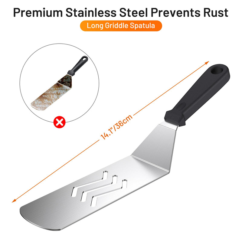 Blackstone Griddle Accessories Kit,10PCS Flat Top Grill Accessories Set for Blackstone and Camp Chef,Stainless Steel Griddle Grill Tools for Outdoor BBQ Teppanyaki Camping - Grill Parts America