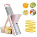 Upgrade Safe Mandoline Slicer Plus for Kitchen, SupMaKin Bigger Port Vegetable Food Potato Chopper, Adjustable Thickness, Julienne & Dicer Salad Making Chopping Artifact (Pink) - Grill Parts America