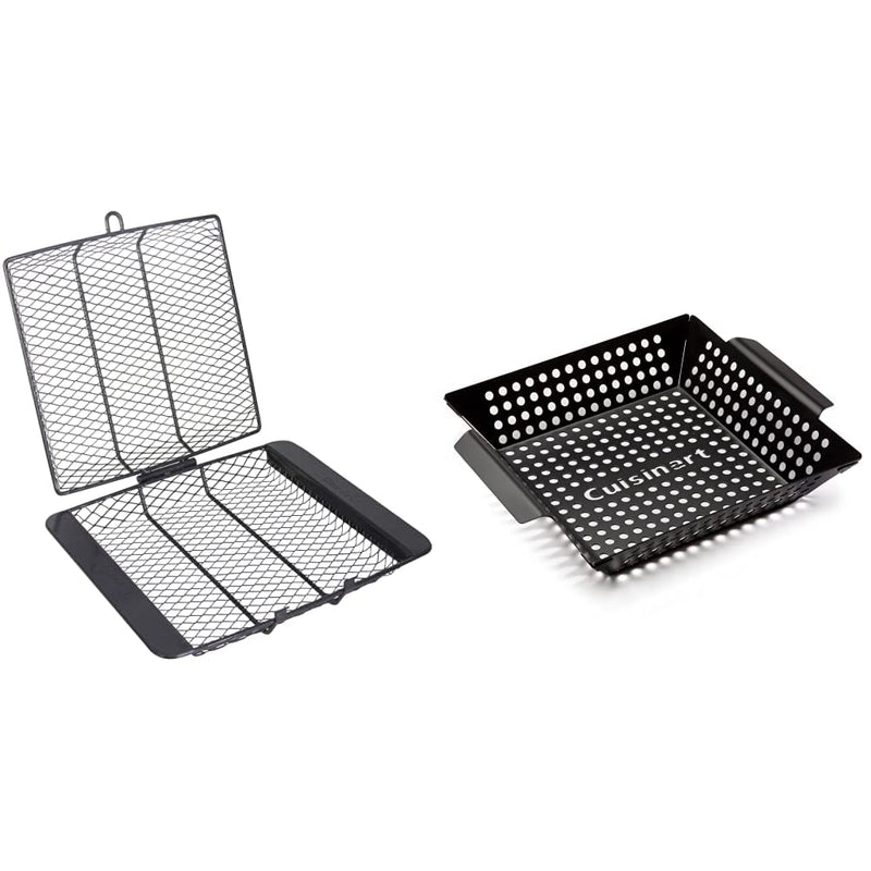 Char-Broil Non-Stick Grill Basket + Cuisinart CNW-328 Non Stick 11-Inch Grill Wok - Grill Parts America