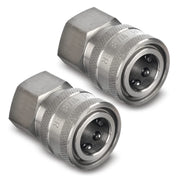 3/8 Quick Connect Fittings by ESSENTIAL WASHER - Set of 2 – 3/8 Inch Female Stainless Steel Pressure Washer Quick Connect Fittings - Quality Pressure Washer Quick Connect Kit 2-Pack - Grill Parts America