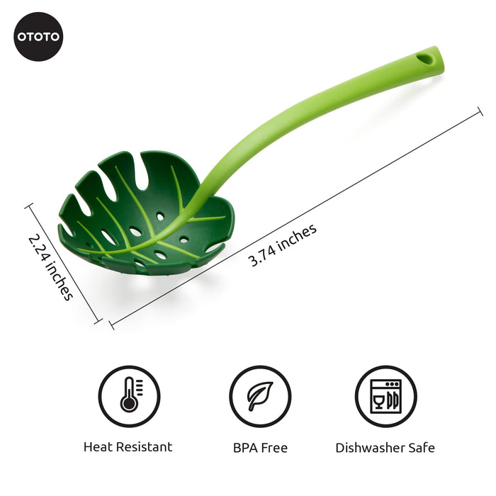 Jungle Spoon Monstera Ladle by OTOTO - BPA-Free Kitchen Spoon High Heat Resistant Nylon Spoon for Cooking for Nonstick Cookware Kitchen Tools & Utensils Spoon, Casserole Spoon - Grill Parts America