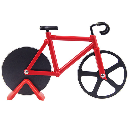 ODDIER Bicycle Shape Pizza Cutter,Ergonomic Handle Cutter, Baking Slicer Blade Stainless Steel Knife,Super Sharp Wheel Pizza Scraper Chopper - Grill Parts America