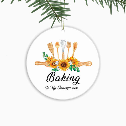 Baker Christmas Ornaments for Cooker,Chef,Mom,Xmas Tree Hanging Ornaments Ceramic Keepsake,Baking Set - Grill Parts America