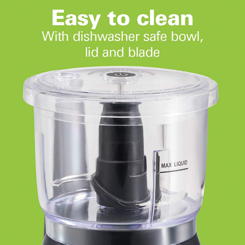 Hamilton Beach Electric Vegetable Chopper & Mini Food Processor, 3-Cup, 350 Watts, for Dicing, Mincing, and Puree, Black (72850) - Grill Parts America