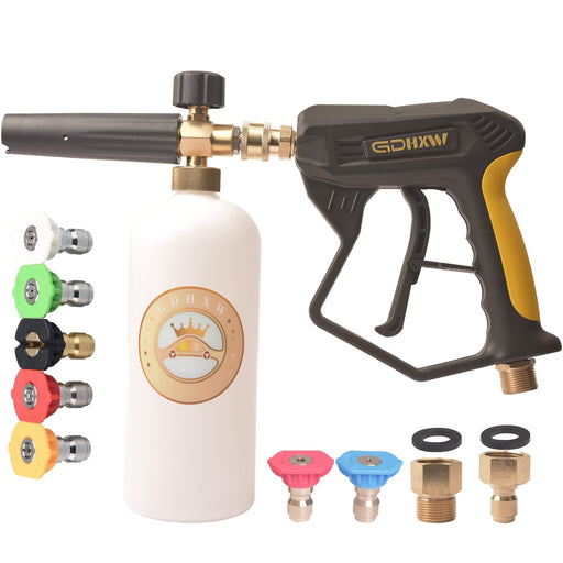 GDHXW X-887 High Pressure Washer Gun with Foam Cannon 2 Adapter 7 Pressure Washer Nozzles,for Car Washing - Grill Parts America