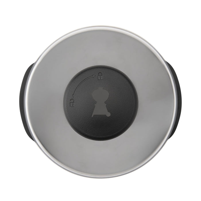 Weber Hamburger Press, for uniform burger patties, for preparing 200 & 120g patties, removable handle for easy storage, dishwasher safe - Black (6400) - Grill Parts America