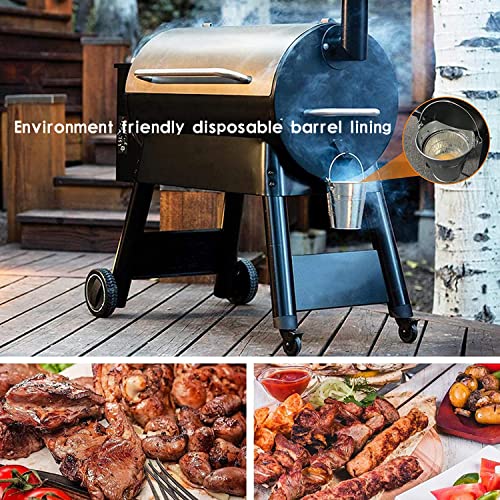Grease Drip Bucket with12-Pack Disposable Foil Liner Kit Replacement Parts for Traeger Pitboss Oklahoma Joe's, Also Fits Most Wood Pellet Grill & Offset Smokers - Grill Parts America